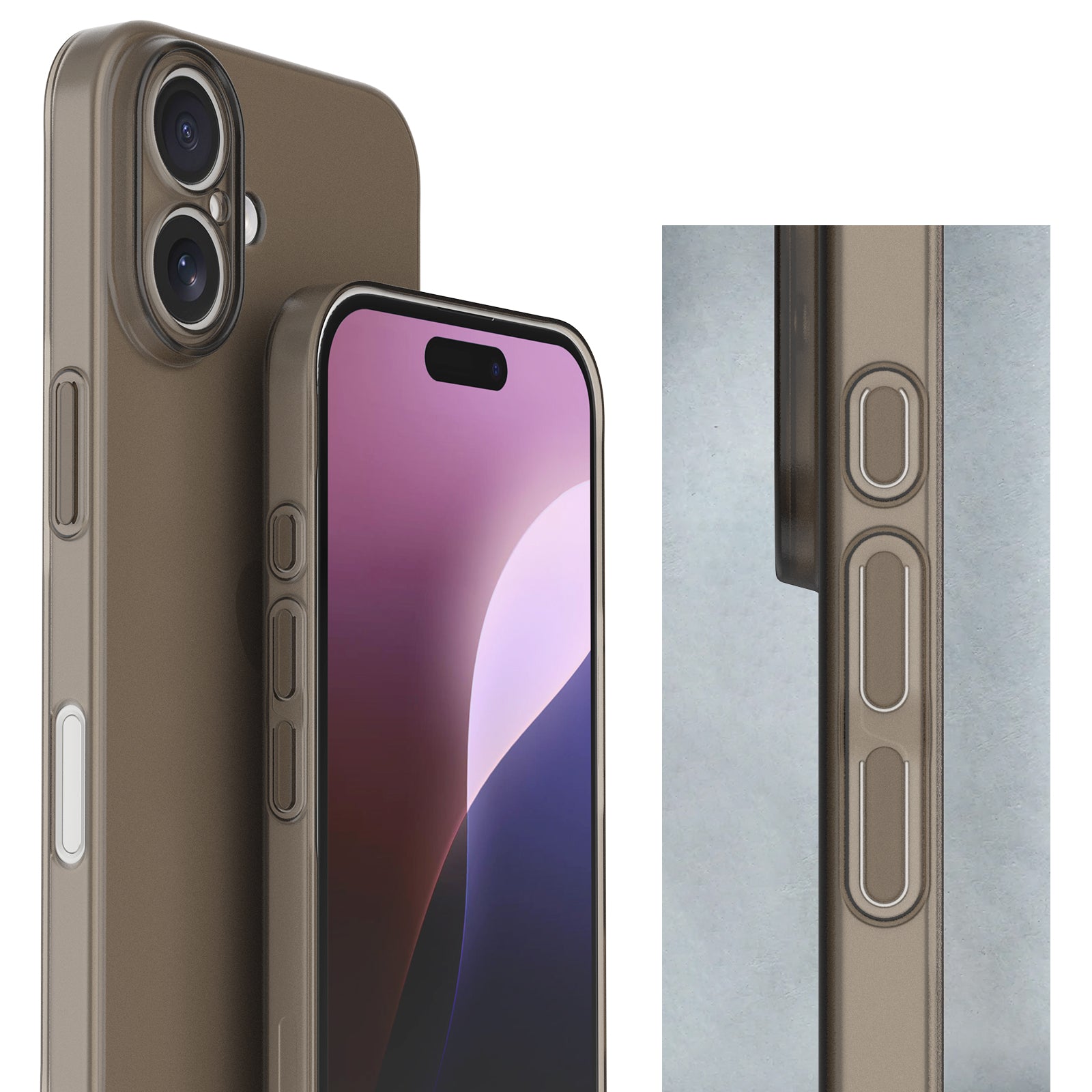 iPhone 16 Pro Max Hülle - Ultra Slim Case - Simple Gray