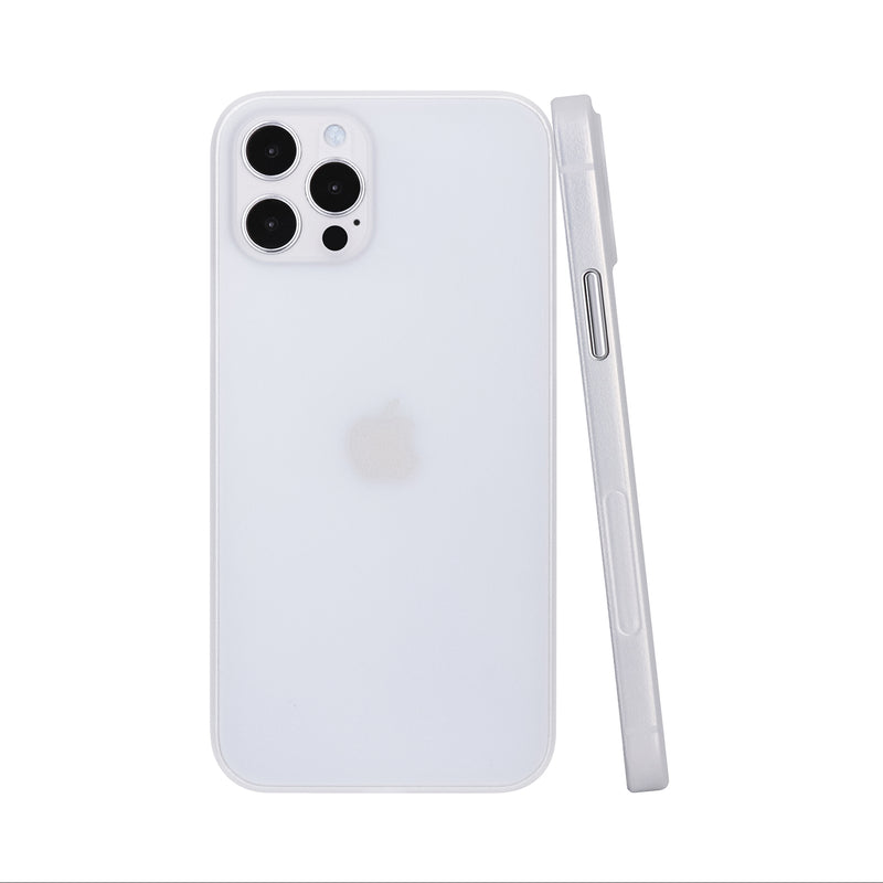 iPhone 12 Pro Ultra Slim Case - Frosted White mit Grip