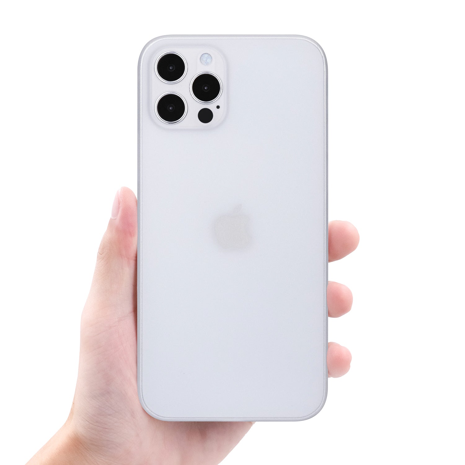 iPhone 12 Pro Ultra Slim Case - Frosted White mit Grip