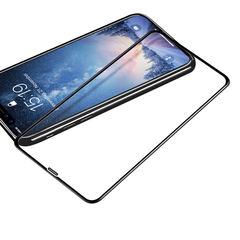 <transcy>"the Curved" with mesh cover - iPhone XS Max screen protector</transcy>
