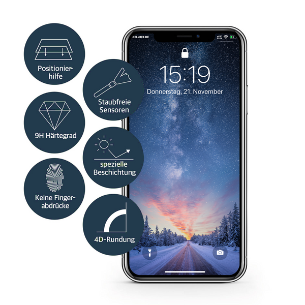 "the Curved" mit Mesh-Cover - iPhone 11 Pro Displayschutz