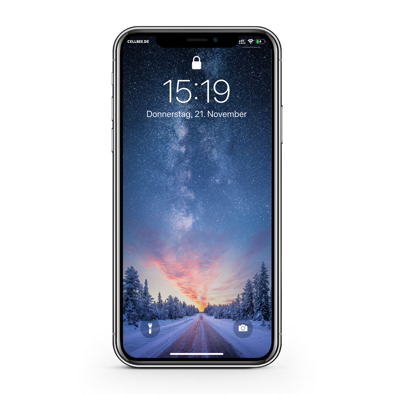 <transcy>"the Curved" with mesh cover - iPhone X / XS screen protector</transcy>