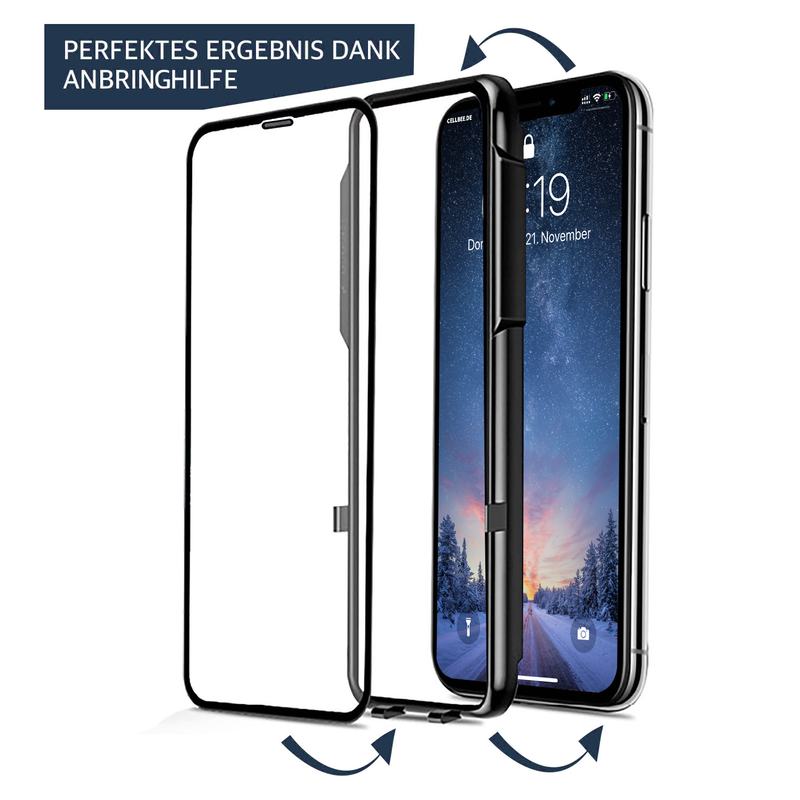 "the Curved" mit Mesh-Cover - iPhone X/XS Displayschutz