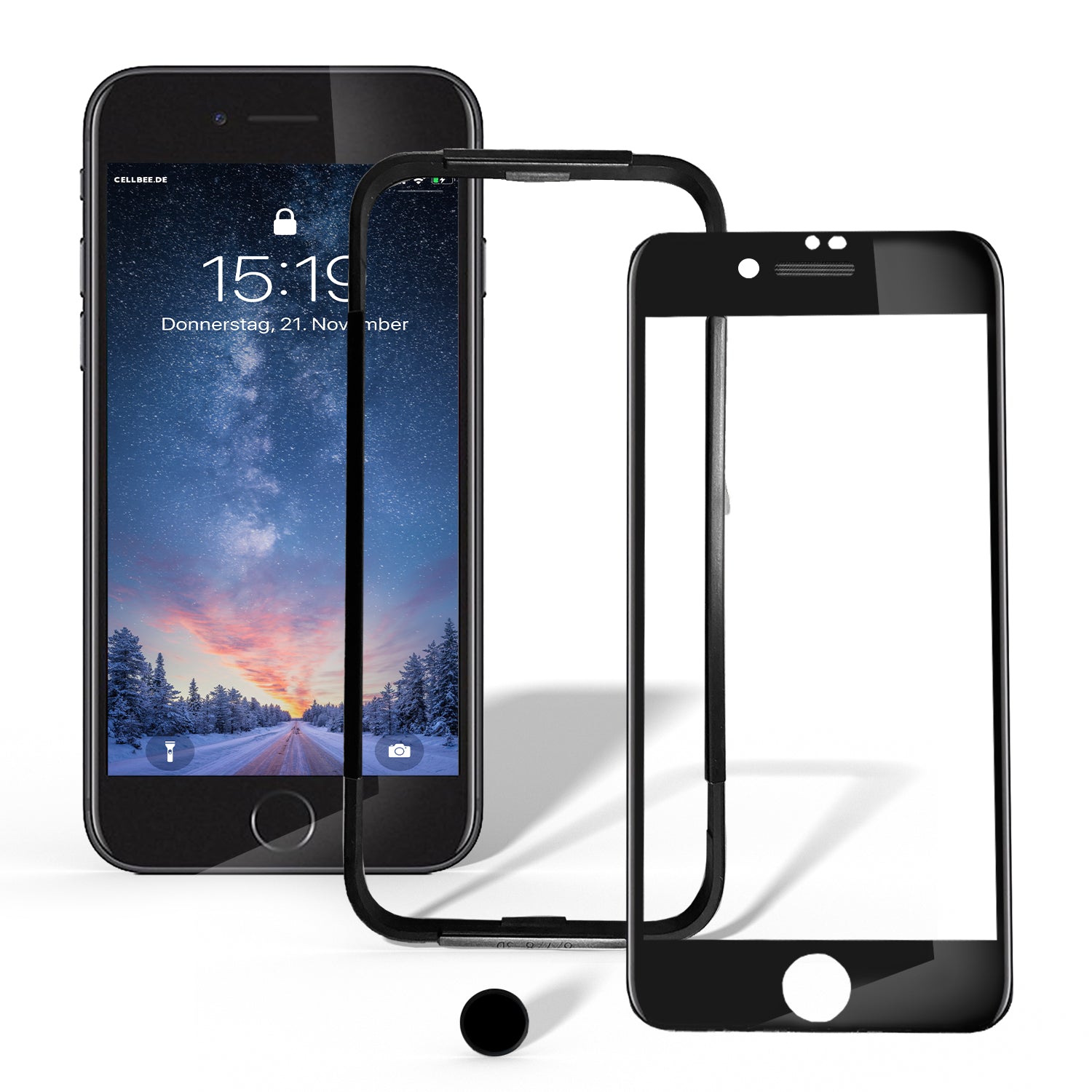 <transcy>iPhone 7/8 screen protection with MESH cover + home button - "the Curved"</transcy>