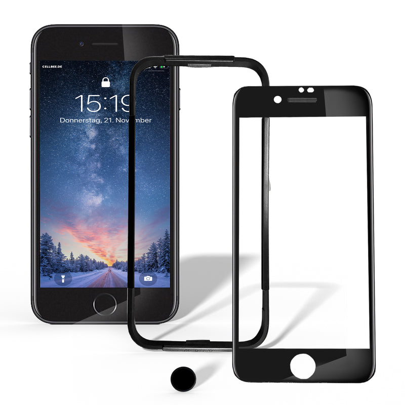 iPhone 7/8 Displayschutz mit MESH-Cover + Homebutton - "the Curved"